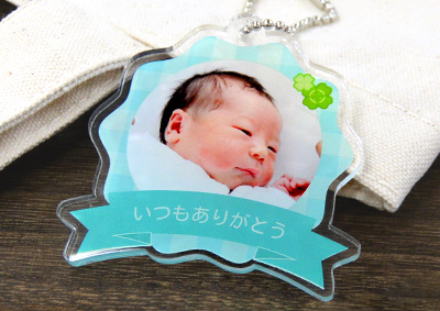 アクリルキーホルダー ロゼット型